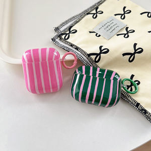 Modische Farbkollisions-Streifen Glänzende Hülle für Apple Airpods 3 Pro 2 Kabellose Kopfhörer-Abdeckung Ladebox für Airpods 4 Pro 3 - Product Image 2