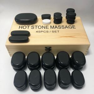 Hot <span class=keywords><strong>Rock</strong></span> Stone Massage Set Houten Kist Verlichten Stress Rugpijn Gezondheidszorg Acupressuur <span class=keywords><strong>Lava</strong></span> Basalt Stenen Voor Gezondheidszorg - Product Image 4