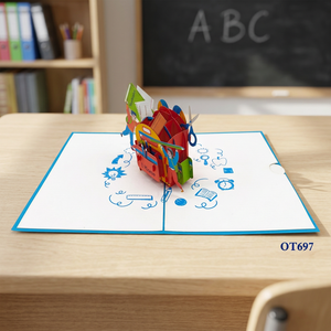 Best Seller Back School 3D Pop <b>Card</b> Custom Design Handicraft Paper Crafts Vietnam Wholesale Christmas Gifts Trending Matte - Product Image 3