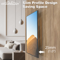 Soporte de Pared para TV Fijo, Soporte de Acero Laminado en Frío para Pantalla LCD/Plasma de 17 a 42 Pulgadas, Perfil Bajo de 22 mm, Fácil Instalación