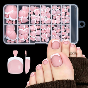 <span class=keywords><strong>Uñas</strong></span> Postizas Cortas Cuadradas de <span class=keywords><strong>Color</strong></span> Sólido Estilo Francés, <span class=keywords><strong>Uñas</strong></span> Postizas de ABS, Certificación MSDS, Venta al por Mayor, OEM, ODM, para Salón de Belleza - Product Image 1