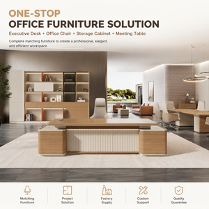 Scrivania Direzionale Moderna di Alta Gamma con Pannello in Legno per Postazioni Aziendali e Uffici Dirigenziali - Product Image 6
