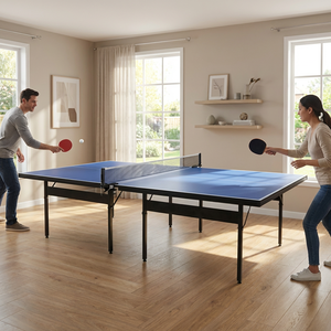 Table de tennis de table anti-corrosion Table de <span class=keywords><strong>ping</strong></span>-<span class=keywords><strong>pong</strong></span> intérieure pliable de 9 pieds - Product Image 2