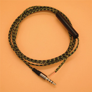 Câble audio tressé, prise 3.5mm, fil en aluminium plaqué cuivre en nylon pour casque, bricolage - Product Image 1