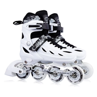 Patins à roulettes ajustables pour adultes avec roues en PU lumineuses à double rangée pour hommes et femmes, patinage en plein air