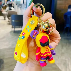 Dibujos animados divertido medio calavera cuerpo <span class=keywords><strong>Robot</strong></span> mecánico oso llavero algodón Punk Animal llavero para coche bolsa colgante juguetes de peluche - Product Image 6