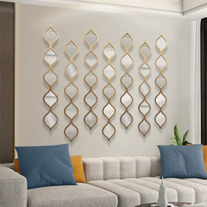 Specchio da Parete in Metallo in Stile Art Déco, Decorazione Artistica in Ferro dalla Semplicità Moderna, Arredo a Tema Natura per <span class=keywords><strong>Casa</strong></span>, Soggiorno e Camera da Letto - Product Image 5