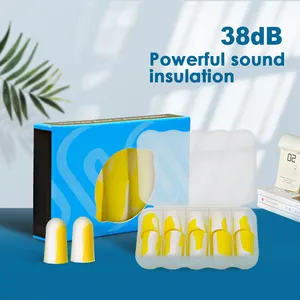Eco Tampões PU Espuma Proteção Auditiva Descartável Dormir Soft Ear Plugs Cor Misturada Ear Plugs