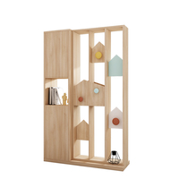 Mueble de Entrada de Lujo, Biombo Decorativo de Madera Maciza, Mueble de Almacenamiento, Separador de Ambientes para Sala de Estar