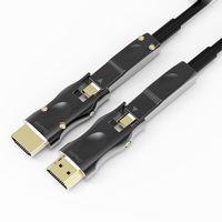 Cable Óptico Activo de Alta Velocidad AOC Negro con Blindaje de Fibra Óptica y PVC, HDTV 2.0, Garantía de 12 Meses, 2M-300M, para Proyector