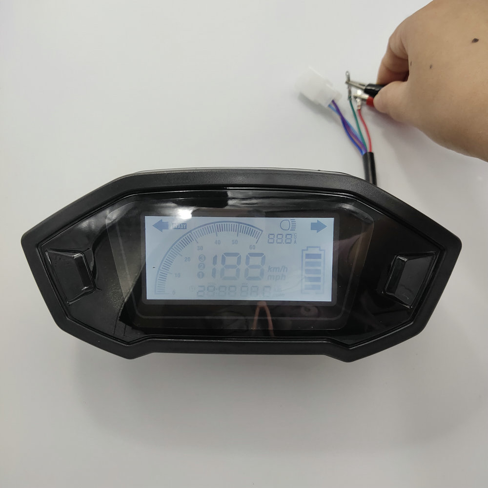 Измерительный прибор с ЖК-дисплеем, 48-72 В, одометр для электрического скутера, горного велосипеда, с уровнем заряда батареи и световым индикатором Speedview