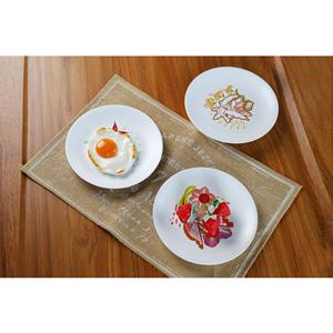 Assiette en mélamine à motif végétal du Vietnam, ronde, polie, simple, motif dessin animé, D19*2.6cm, écologique, avec décalcomanie - Product Image 3