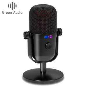 Microfono da gioco GAM-M12, microfono USB da tavolo per computer, registrazione live mobile, microfono con riduzione del rumore RGB - Product Image 1