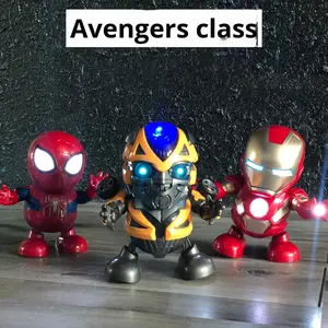 Regalo para el Día del Niño, Juguete Electrónico Robot de Iron <span class=keywords><strong>Spider</strong></span>-<span class=keywords><strong>Man</strong></span> Bailarín de los Vengadores con Función de Luz, Material Plástico - Product Image 2