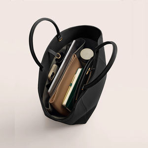 Rzk अद्वितीय डिजाइन महिलाओं काले रंग वास्तविक चमड़े के हैंडबैग कस्टम ब्रांड नाम क्रॉसबॉडी बैग रिंग हैंडल के साथ - Product Image 2