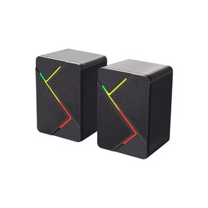 K2066 ลำโพงคอมพิวเตอร์ USB พร้อมแสงสีสันสดใสเสียงสเตอริโอเดสก์ท็อปแบบพกพาสำหรับการใช้งานเดสก์ท็อปแล็ปท็อป - Product Image 1