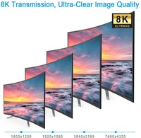 Kabel USB C ke DP 8K 60Hz, Kabel Thunderbolt 3 ke DP untuk MacBook Pro, Laptop, Proyektor, PC, dan Lainnya