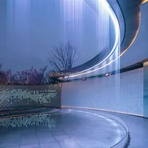 Rideau de pluie personnalisé caractéristique de l'eau autoportante extérieure LED cascade rideau de pluie rideau d'eau cascade fontaines