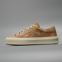 Nouvelles chaussures décontractées polyvalentes pour hommes en cuir véritable de buffle vieilli et délavé, couleur marron, style tendance