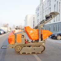 Chinesischer Hersteller 1200kg Muldenkipper Hydraulischer Raupenkipper für Zuhause Landwirtschaftlicher Allterrain-Selbsthebender Mini-Raupenkipper