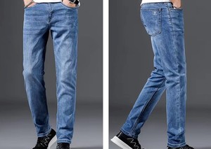 Jeans pour hommes en gros, marque privée, logo client, 100% coton, haute qualité, <span class=keywords><strong>pantalon</strong></span> en denim <span class=keywords><strong>classique</strong></span> formel, jeans pour hommes marque privée - Product Image 4