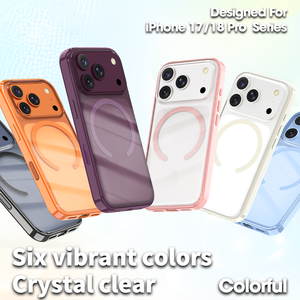 Fabricant d'étuis de téléphone OEM, étui de téléphone hybride magnétique TPU+PC, transparent mat pour iPhone 15 16 17 18 Pro Max - Product Image 6