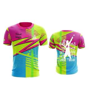 Camiseta Deportiva de Manga Corta, Tejida, Ajuste Regular, 100% Poliéster, Secado Rápido, para Running y Maratón, con Serigrafía - Product Image 1