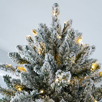 Direkt vom Hersteller: 2,3m Hochwertiger Premium-Weihnachtsbaum für Innenräume, Dick Beschneit, Vorinstallierte 3000 LED-Lichter, Warmweiß, Personalisierbar