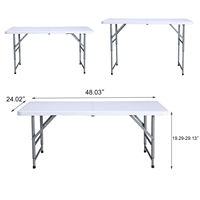 Fournisseur en gros en Chine Petit jardin pliant portable Tables d'extérieur rectangulaires modernes de camping Pinnic en plastique pour la salle à manger