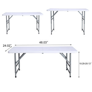 China proveedor al por mayor portátil pequeño plegable jardín moderno Rectangular <span class=keywords><strong>Pinnic</strong></span> Camping plástico al aire libre mesas para comedor - Product Image 2