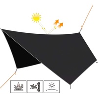 Hamac pluie mouche tente bâche imperméable Camping auvent essentiel de survie piquets inclus auvent facile à installer