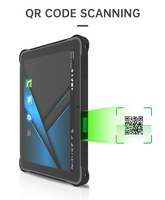 Layar kapasitif 10 inci karpet industri 1000nit sinar matahari dapat dibaca 128gb 256gb 512gb USB3.0 LAN tablet industri kasar
