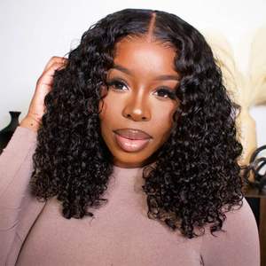 Promotion $35 Virgin Brazilian <b>Human</b> <b>Hair</b> 13x4 Lace Front <b>Wig</b> Wholesale <b>Human</b> <b>Hair</b> <b>Wig</b> 200gram Water wave Curly <b>Wig</b> - Product Image 6