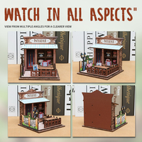 Kit de maison de poupée miniature en bois 3D à construire soi-même - Décoration d'étagère et modèles de maison de poupée créatifs