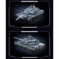 Liangjun mainan Puzzle seri militer, cetakan King 20036 1192 buah abrams-x tangki bangunan blok hadiah ulang tahun