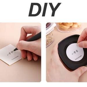 Transparent High Capacity Square Plastic Storage Jars Waterproof and Decorative DIY Sticker Fridge <b>Kitchen</b> Food Storage - Product Image 5