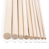 Tige de cheville en bois de bouleau non fini pour l'artisanat et le travail du bois Idées de cadeaux faits à la main pour les enfants Technique polie Innovations pour la maison