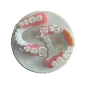 แผ่นดิสก์มองหลังสำหรับฟันปลอมบางส่วนมีความยืดหยุ่นวัสดุห้องปฏิบัติการทางทันตกรรมความหนา18มม. สีธรรมชาติ - Product Image 3