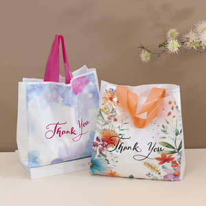 Recyclable HDPE Shrink Bag with Hand Length Handle Custom Logo Printing for <b>Socks</b> & <b>Shoes</b> Packaging - Product Image 3