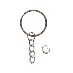 Makers Treasure Trove – porte-clés en alliage de zinc de 25mm, anneau ouvert pour la fabrication de bijoux, composants, 10 pièces par paquet - Product Image 3