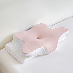 Cuscino in Memory Foam a Forma di Farfalla per Protezione Cervicale, Traspirante, a Lento Ritorno, per Adulti, Design Leggero per Dormire di Lato - Product Image 4