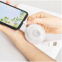 Organisateur de câbles de téléphone multifonctionnel transparent, étanche et durable, clip pour écouteurs, gestion des câbles de chargeur, boîte de rangement pour données