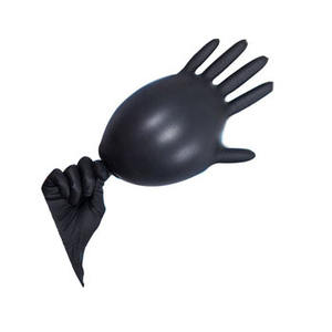 Gants en latex noir Heartmed, gants sans poudre bon marché, gants d'examen en latex texturé de Malaisie - Product Image 6