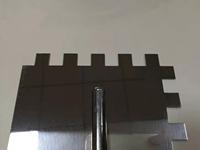Truelle crantée en acier inoxydable, carreaux de plâtre béton, enfoncement carré de 12mm