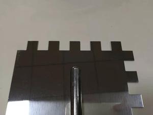 Paleta de acero inoxidable <span class=keywords><strong>para</strong></span> baldosas de enyesado de hormigón, muesca cuadrada de 12mm - Product Image 4