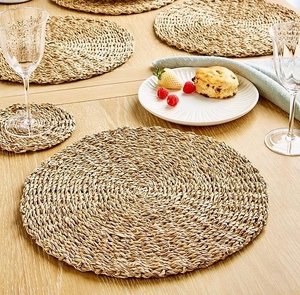 Meilleure vente de napperon rond jonc de mer pour table à manger décor de table napperons de noël en jonc de mer napperons OEM - Product Image 6