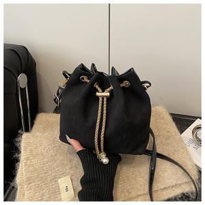 Suede Cloud Bucket <strong>Bag</strong>, 2026 Hot Selling Style, Drawstring, Large Capacity, Textured Chain <strong>Bag</strong>, Crossbody <strong>Bag</strong> <strong>for</strong> <strong>Women</strong> - Product Image 1