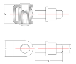 Charnière pivotante réglable RF <span class=keywords><strong>M16</strong></span>-Charnière de portail pivotante à 180 ° en acier au carbone zingué avec écrou pour portails robustes - Product Image 6