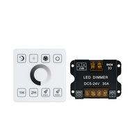 Mini contrôleur de variateur LED en métal DC5V 12V 24V pour éclairage monochrome, CCT, RGB, RGBW, RGBCW, écran tactile 86, télécommande murale RF