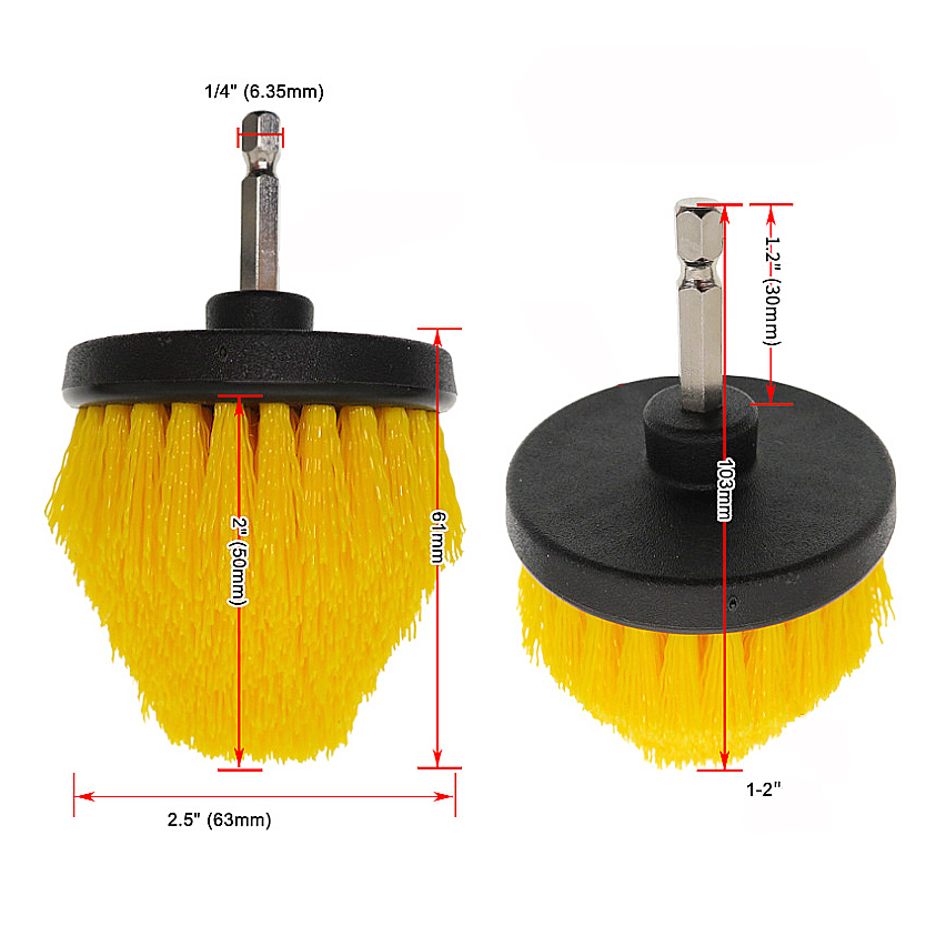 Conical Electric Drill Brush For Conner Point Cleaning
